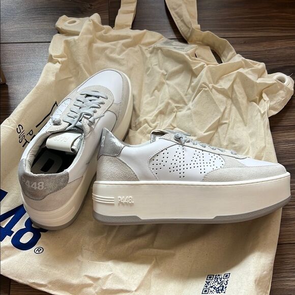 P448 Shoes - P448 - Empire White / Silver